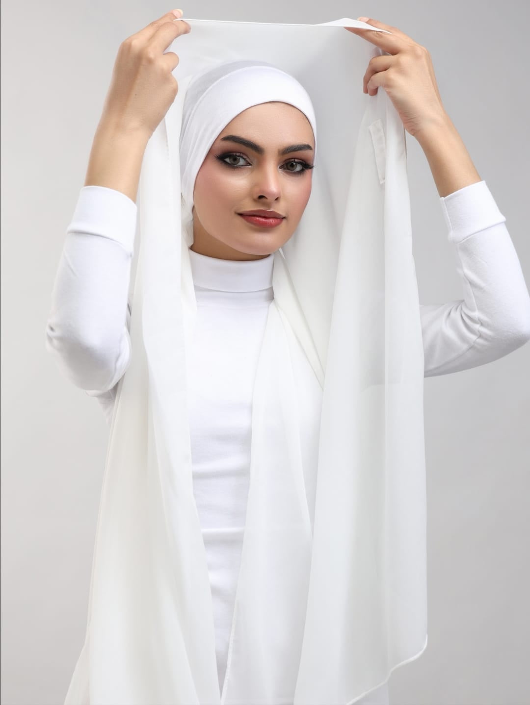 Instant Georgette Hijab With Built-in Magnets