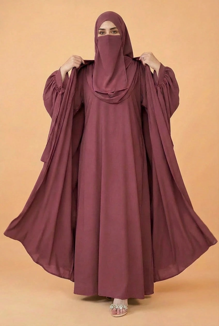 Kaftan Abaya - 4 Piec (Laser Georgette)
